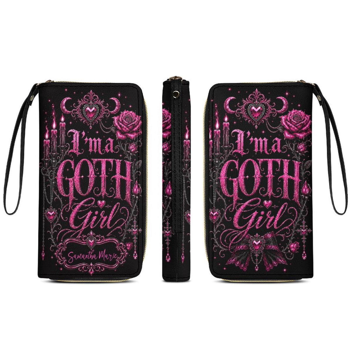 Goth Girl Emo Gift for Bestie Personalized Wristlet