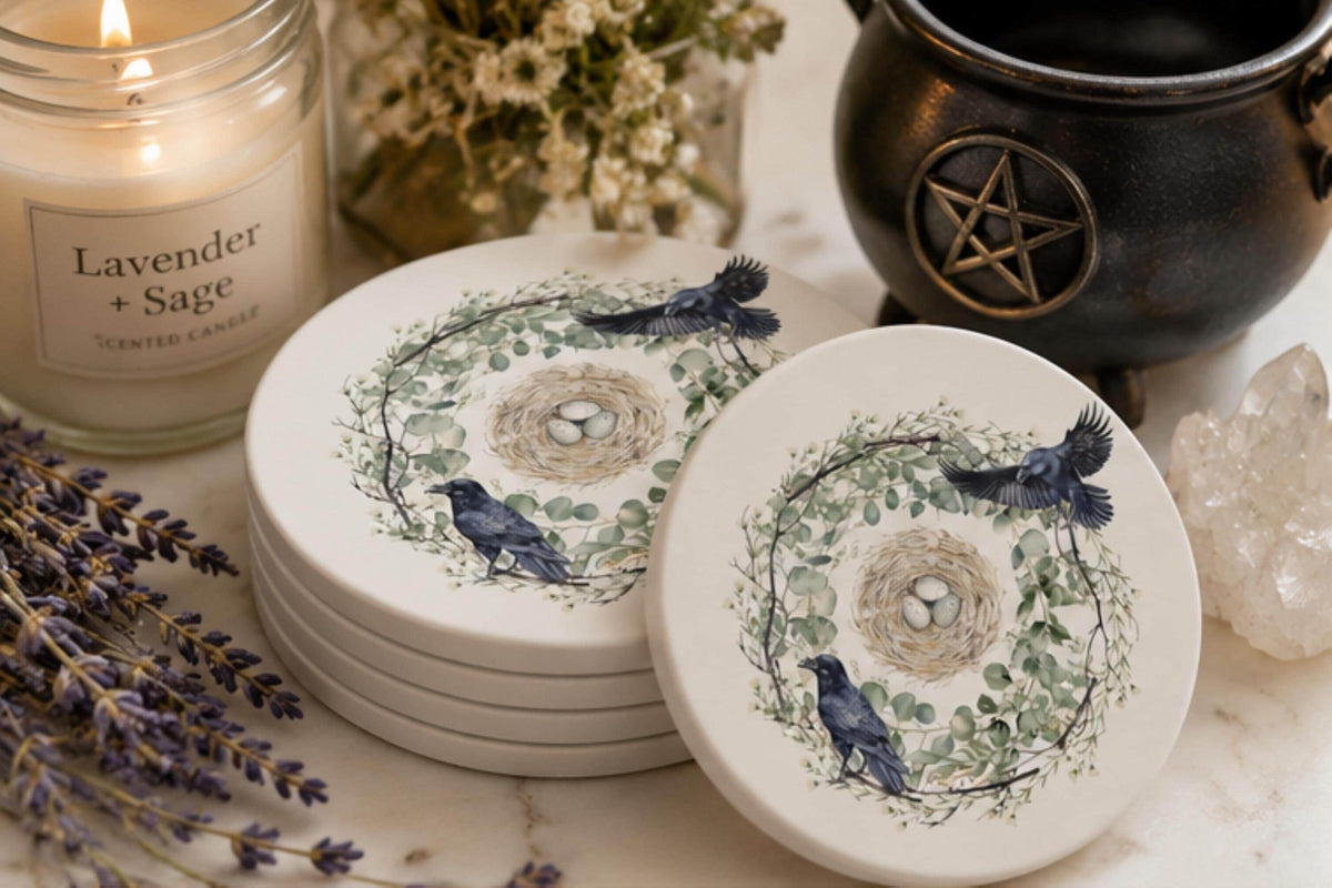 Crows Nest Coaster Set Fall Host Gift