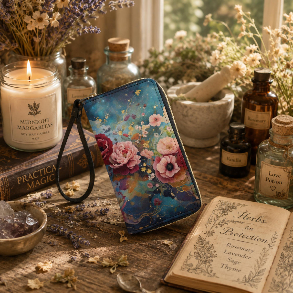 Celestial Rose Personalized Wristlet