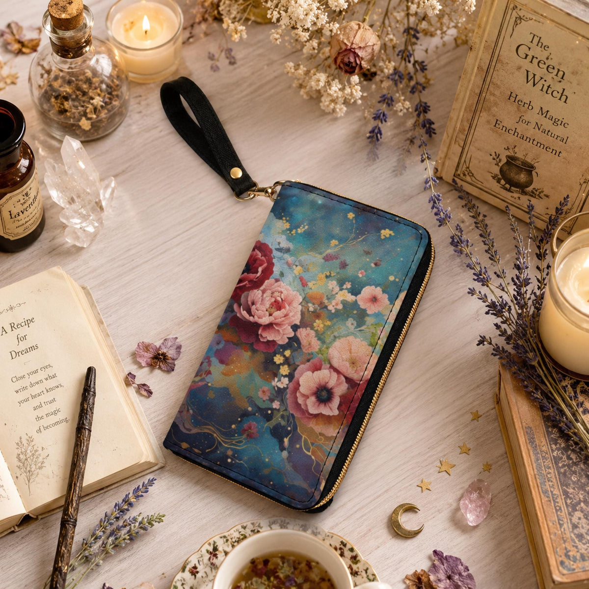 Celestial Rose Personalized Wristlet