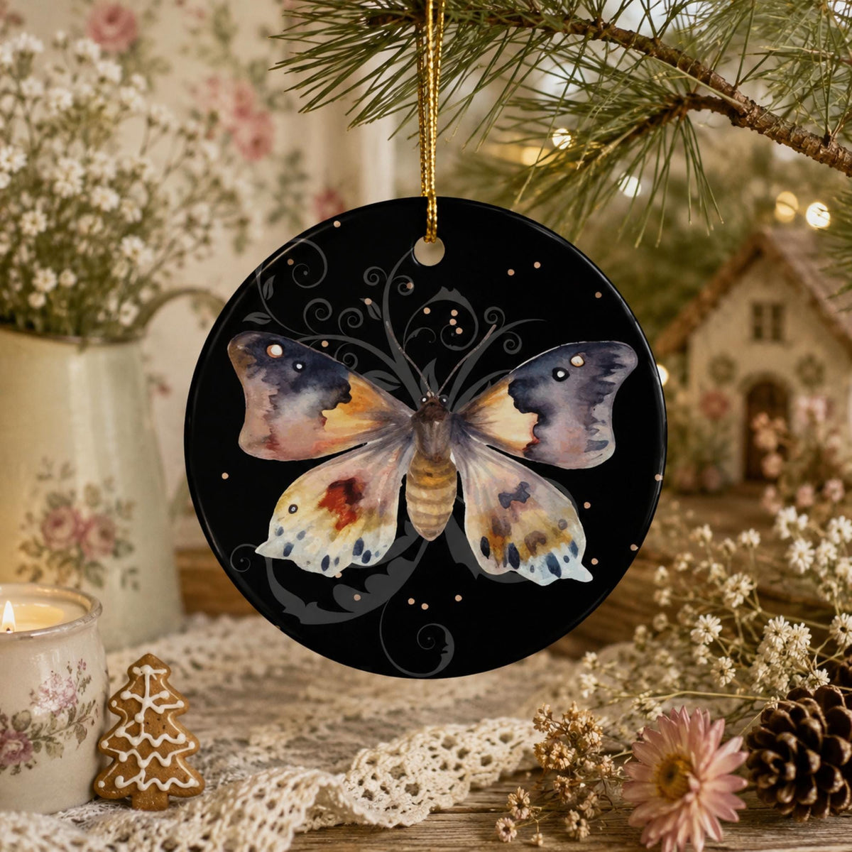 Blessed Yule Gift Idea for Holiday Witchcore Christmas Gift for Mom Dreamy Cottagecore Practical Magic Pagan Luna Moth Witch Fall Host Gift