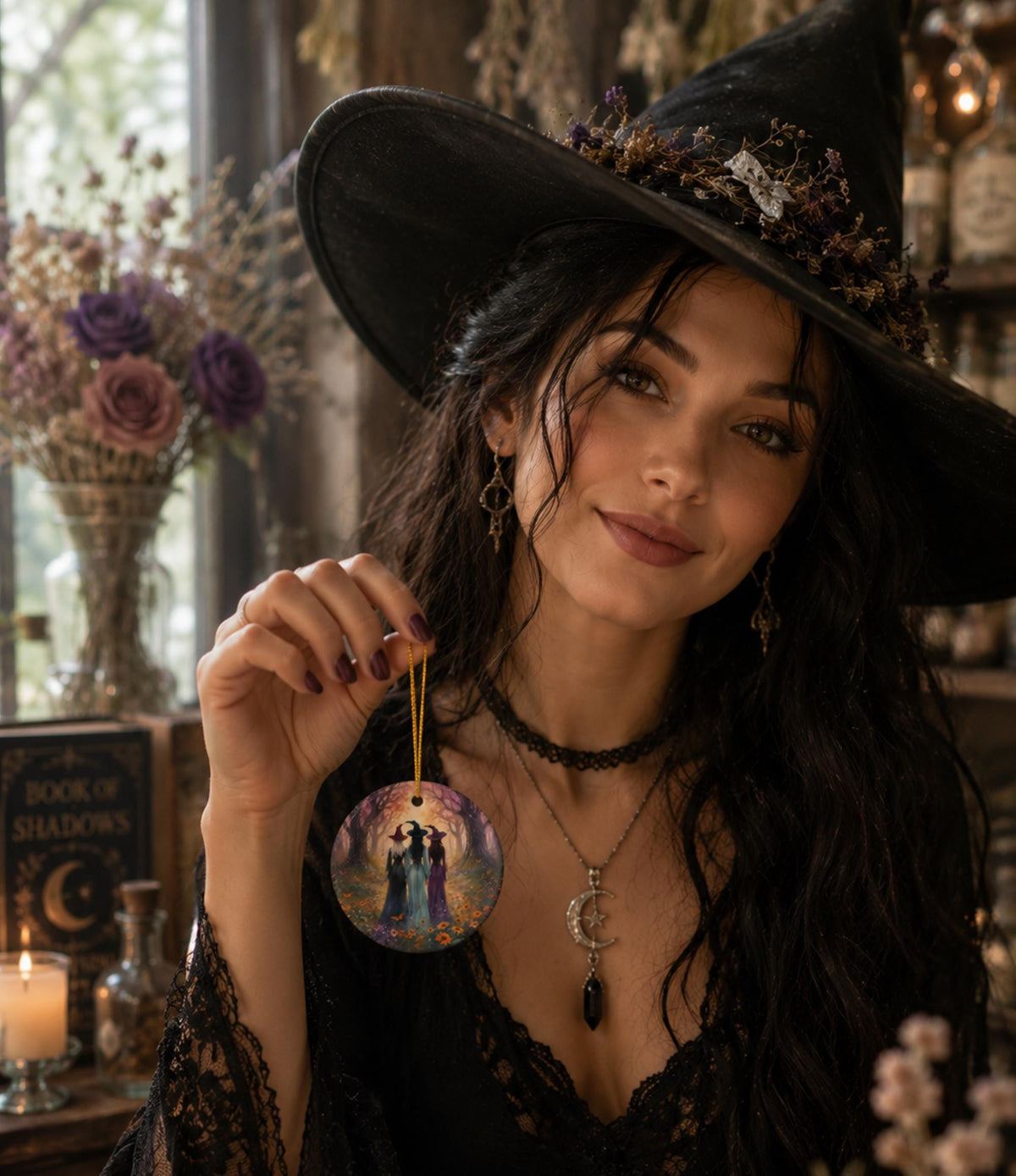 Witchy Christmas Gift Idea for Mom Witch Bestie Coworker Gift for the Holidays Fall Host Gift for Halloween Sisterhood Witches Xmas Ornament