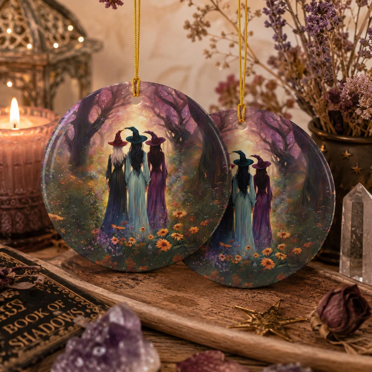 Witchy Christmas Gift Idea for Mom Witch Bestie Coworker Gift for the Holidays Fall Host Gift for Halloween Sisterhood Witches Xmas Ornament