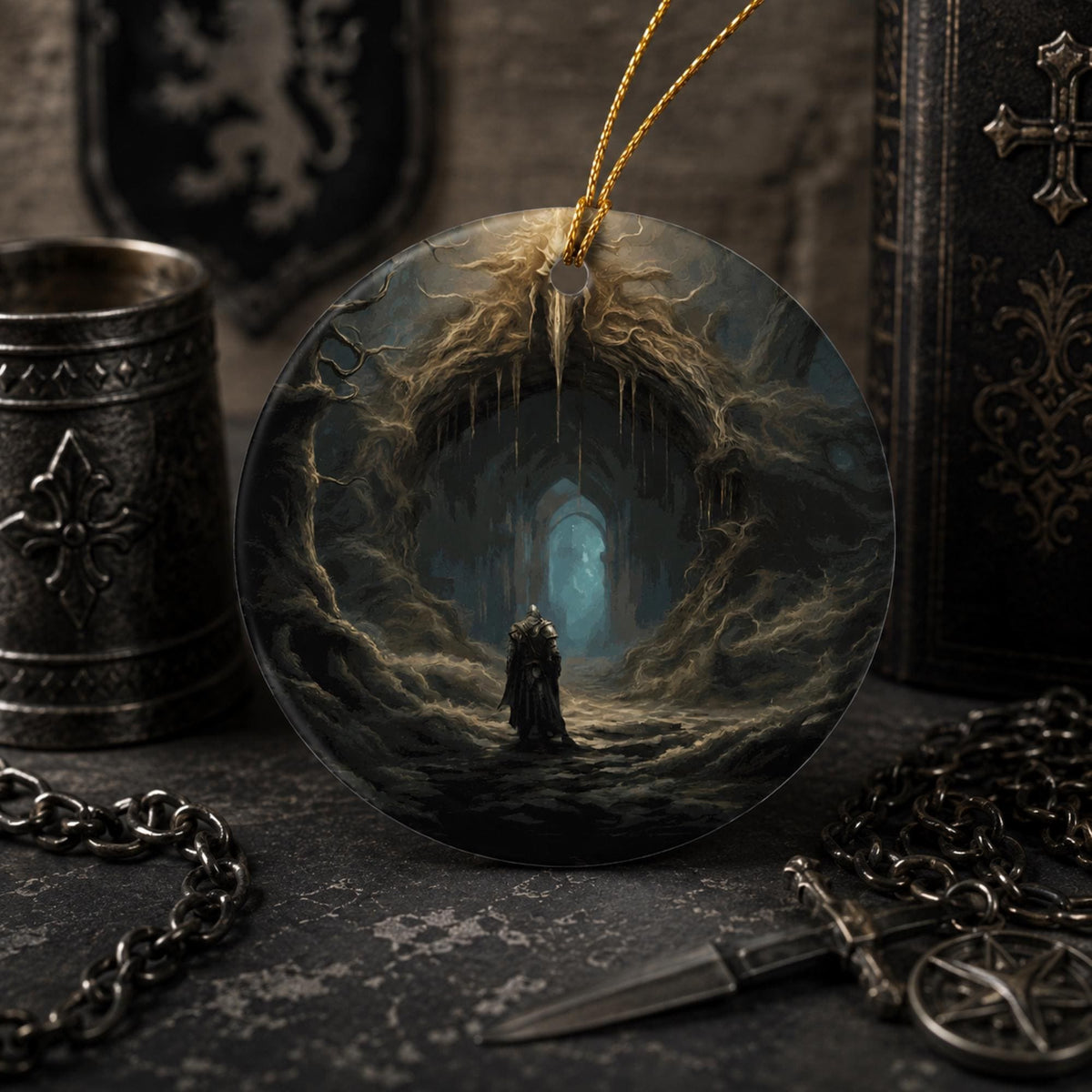 Elden Ring Christmas Ornament 16th Birthday Gift for Teen Video Gamer Bloodborne Nerdy Gift Dark Souls Holiday Present for Dad Demon Slayer
