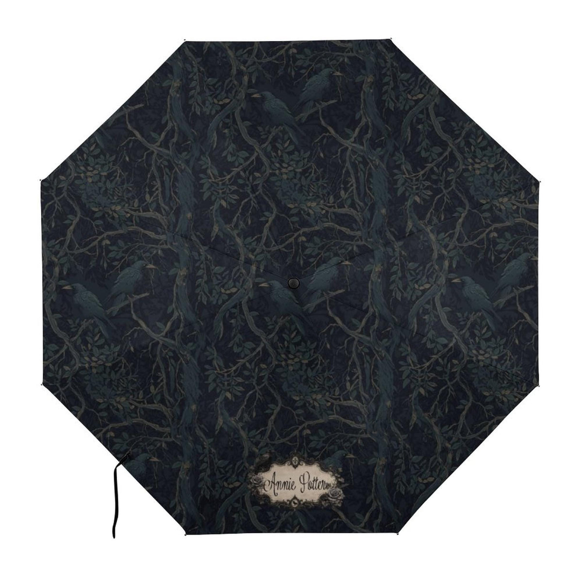 Dark Romance William Morris Personalized Crow Custom Umbrella Gift for Elderly Woman Dark Academia Raven Gift for Edgar Allan Poe Enthusiast