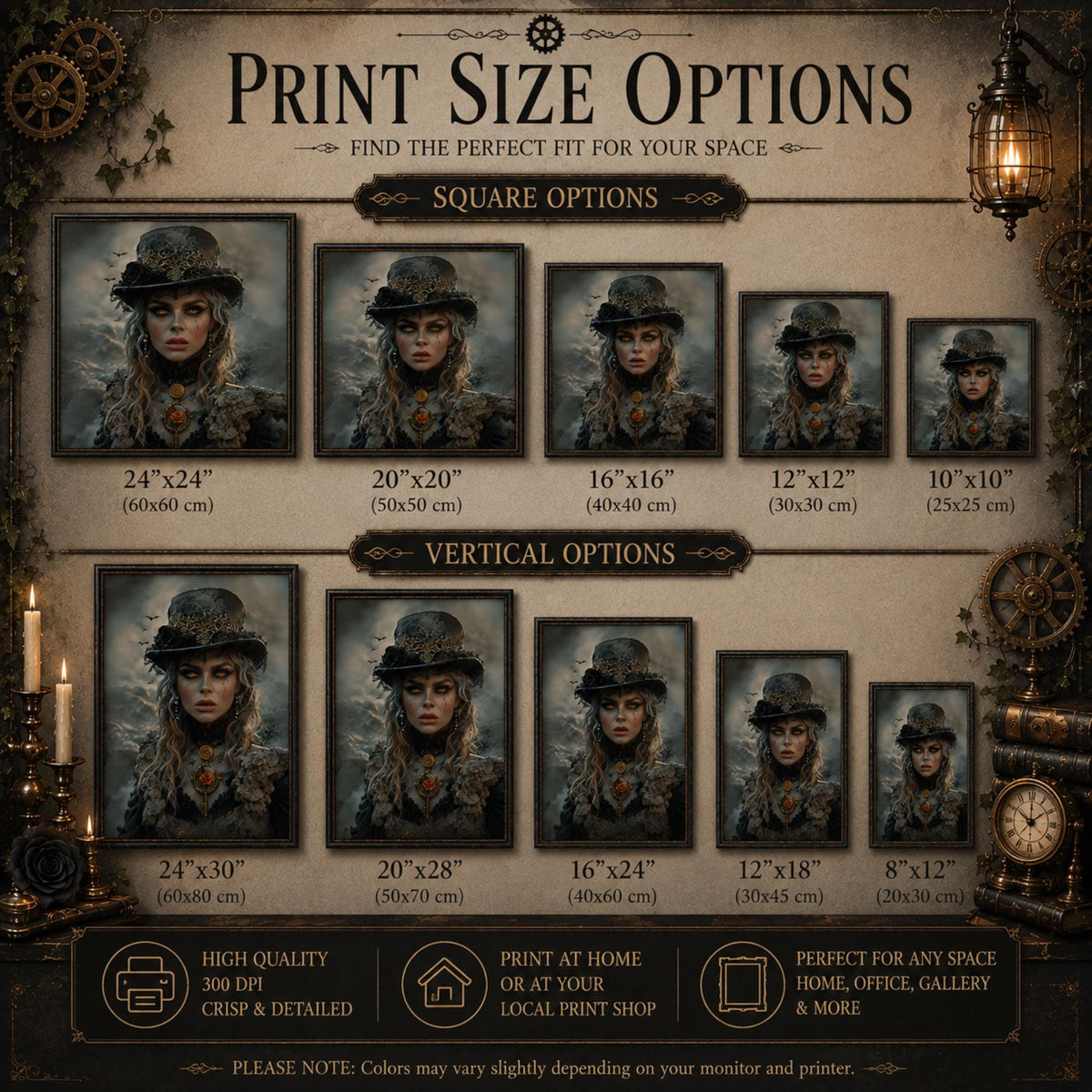 Steampunk Vintage Decor Holidays Witchcore Design Collection