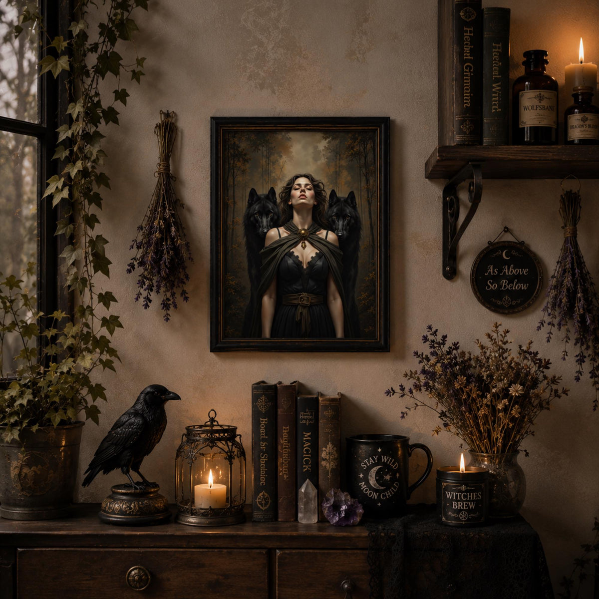 Witchcraft Altar Room Hecate Goddess Design Collection