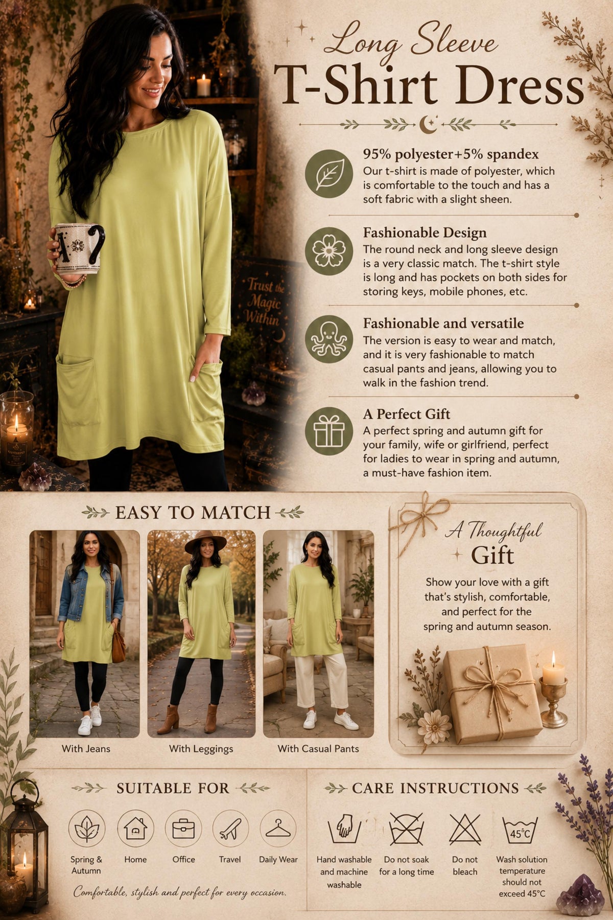Autumn Casual Shirt Dress