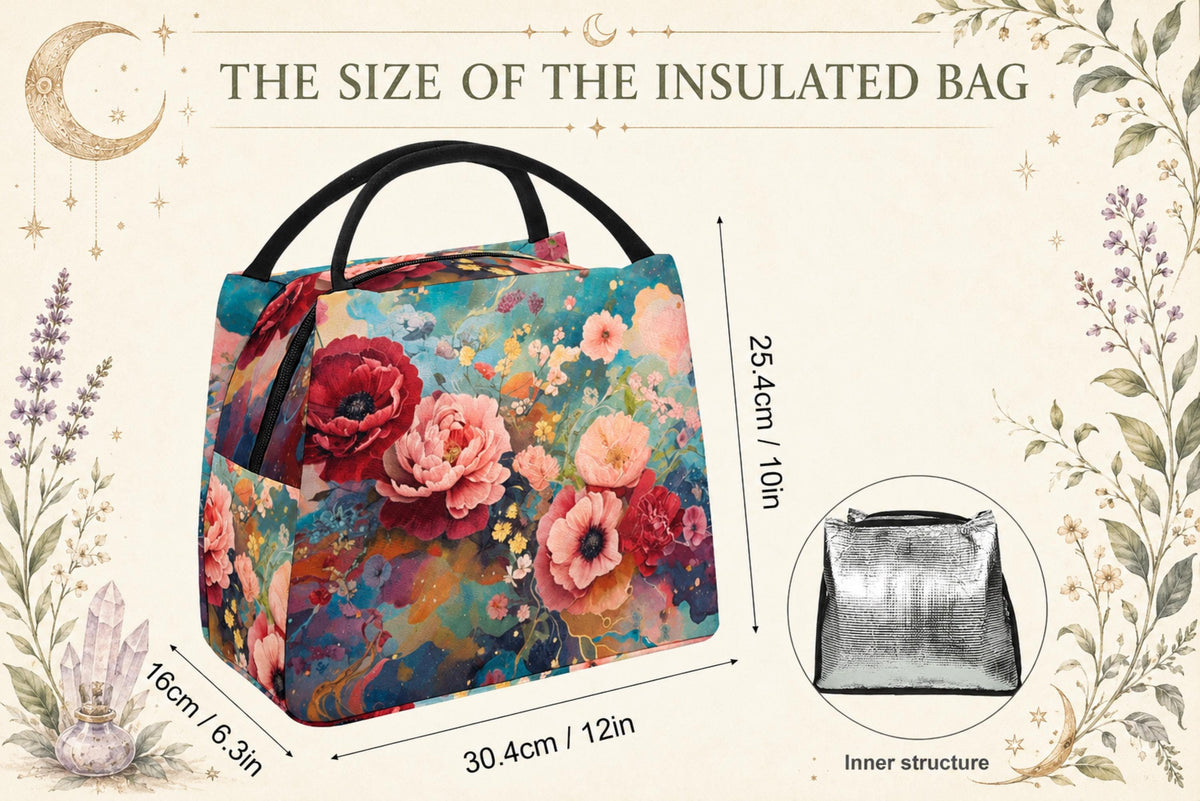 Celestial Floral Cooler Tote Great Nurse Gift