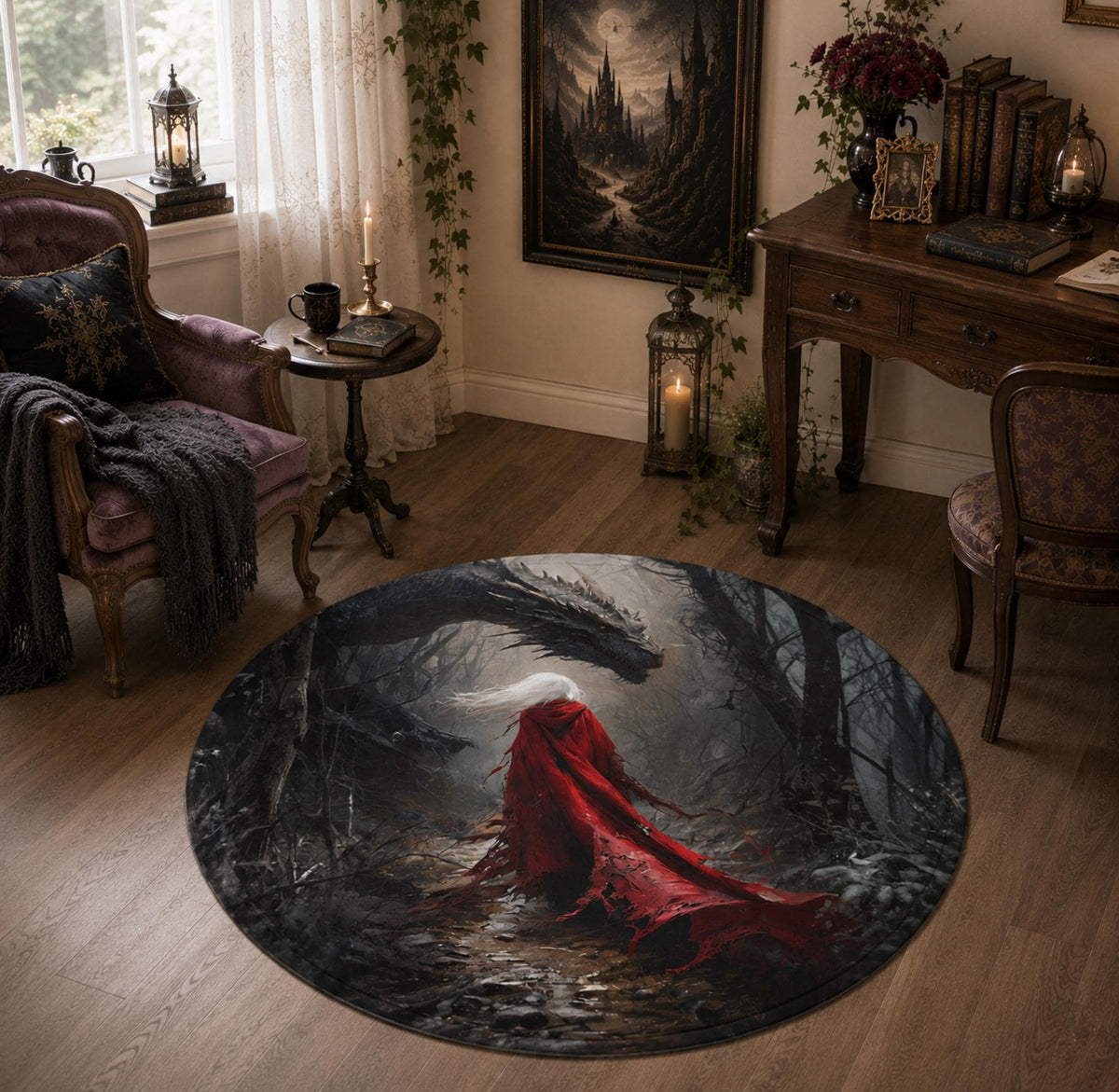 Manon Blackbeak Throne of Glass Gift Idea for Bookish Lover Sarah J. Maas Inspired Coral Velvet Gift for the Holidays TOG Reading Nook Decor