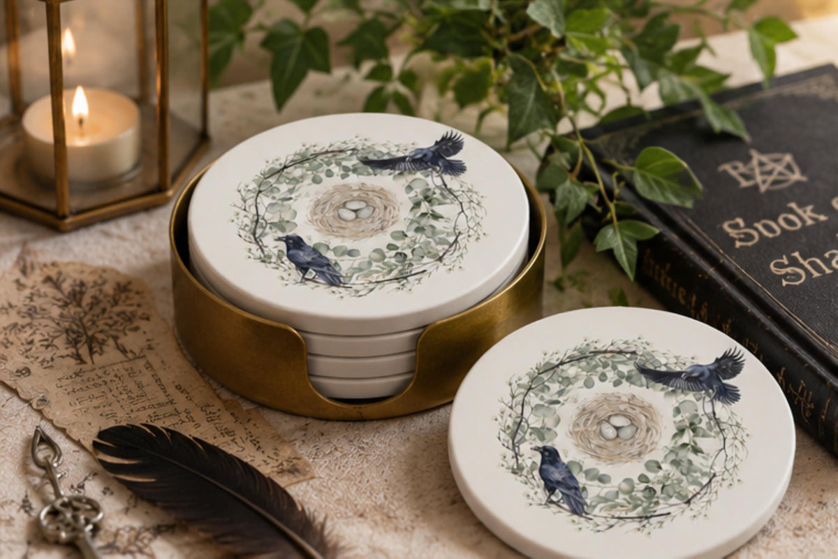 Crows Nest Coaster Set Fall Host Gift