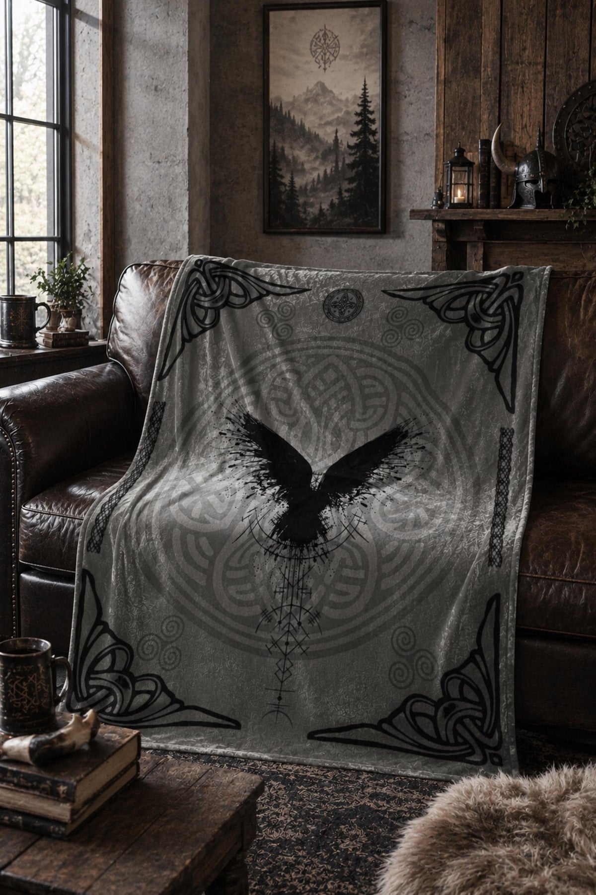 Raven Crow Comfy Plush Throw Blanket