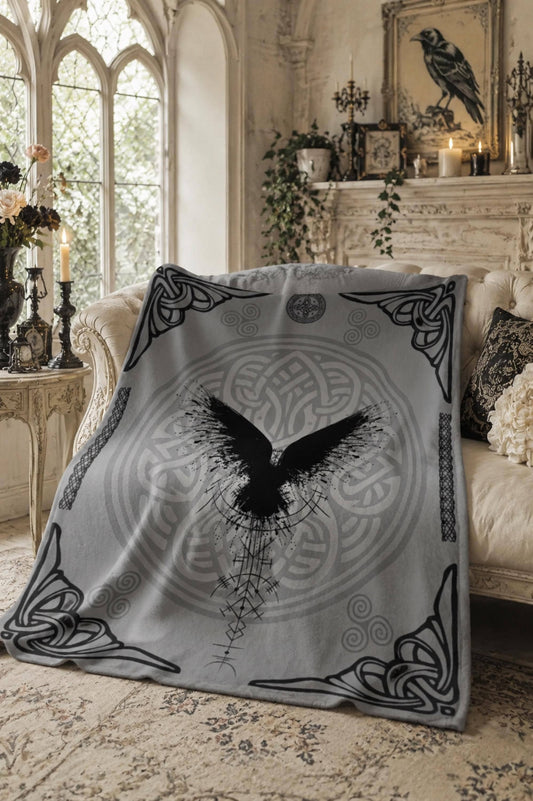 Raven Crow Comfy Plush Throw Blanket