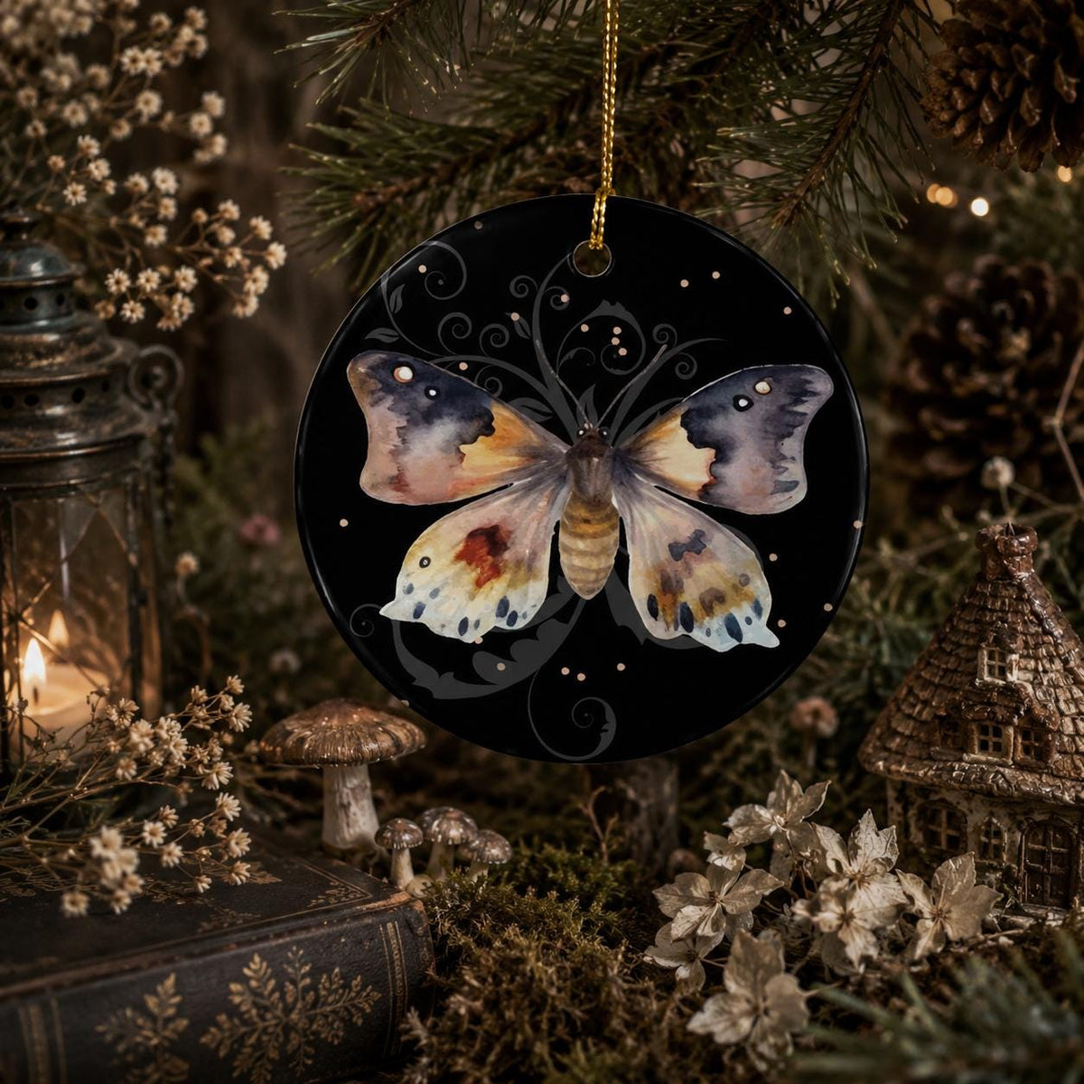Blessed Yule Gift Idea for Holiday Witchcore Christmas Gift for Mom Dreamy Cottagecore Practical Magic Pagan Luna Moth Witch Fall Host Gift