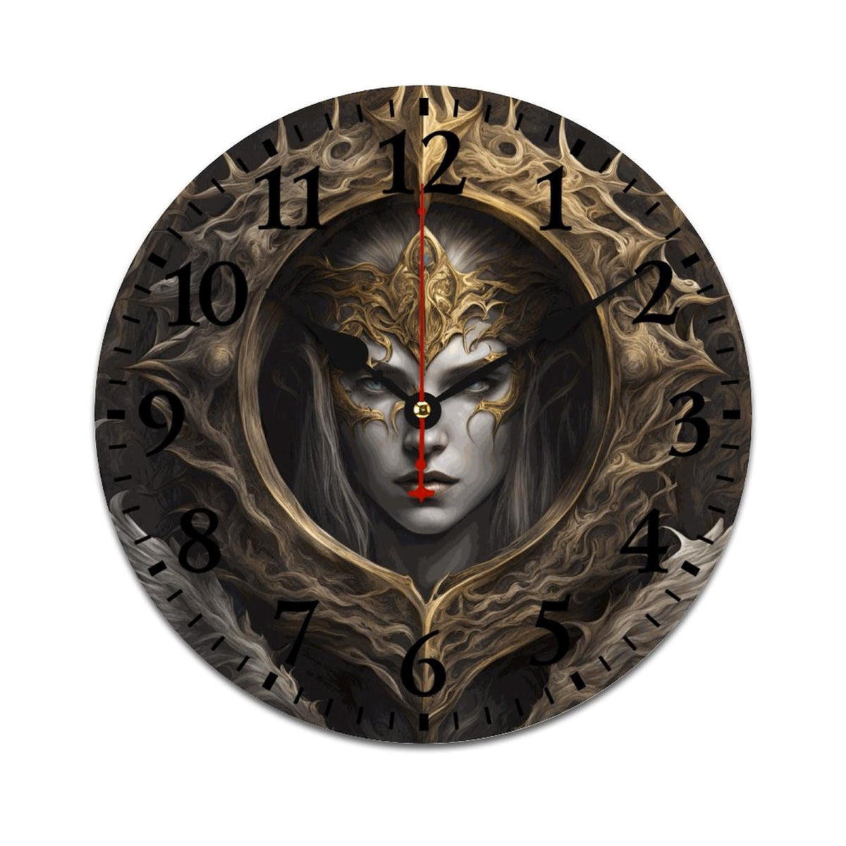 Fantasy Elden Ring Gift Idea for Gamer Boyfriend Wooden Decorative Wall Clock for New Gothic Homeowner Gift Halloween Fall Host Gift Decor