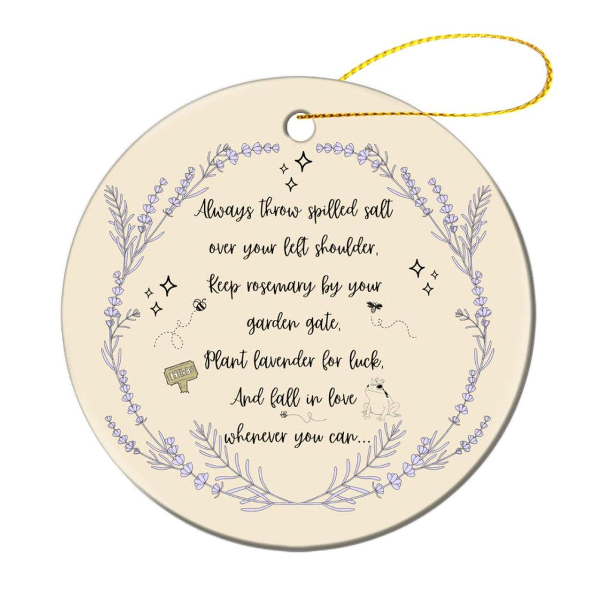 Perfect Gift for Practical Magic Enthusiast Spell Ornament Witchy Gift for the Holidays Witchy Pagan Winter Solstice Gift for Witch Bestie