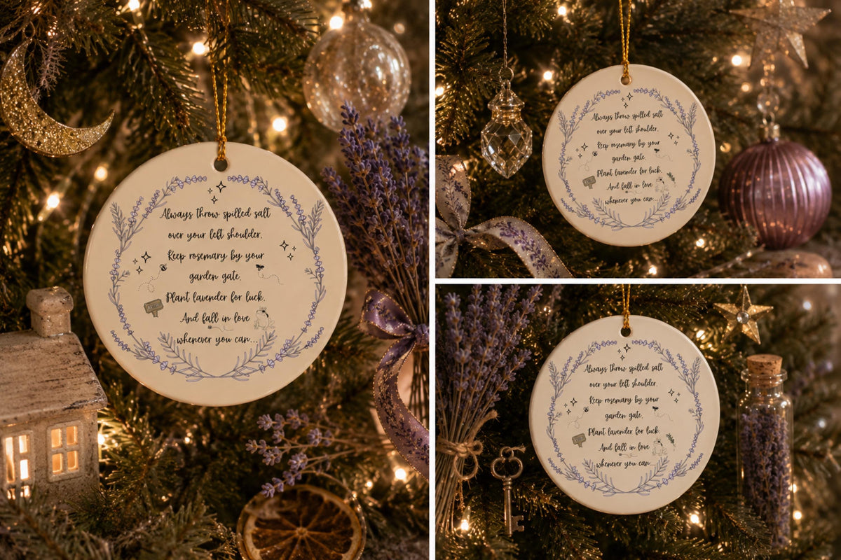 Perfect Gift for Practical Magic Enthusiast Spell Ornament Witchy Gift for the Holidays Witchy Pagan Winter Solstice Gift for Witch Bestie