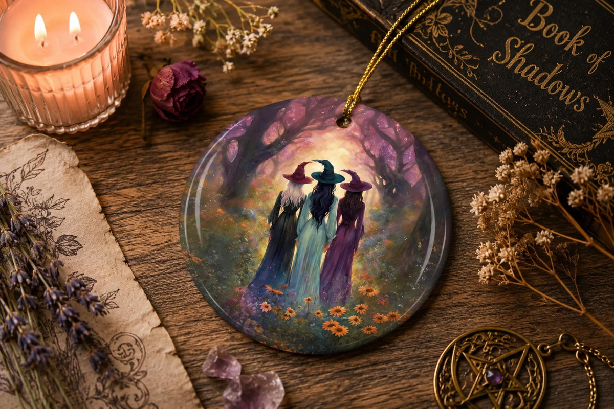 Witchy Christmas Gift Idea for Mom Witch Bestie Coworker Gift for the Holidays Fall Host Gift for Halloween Sisterhood Witches Xmas Ornament