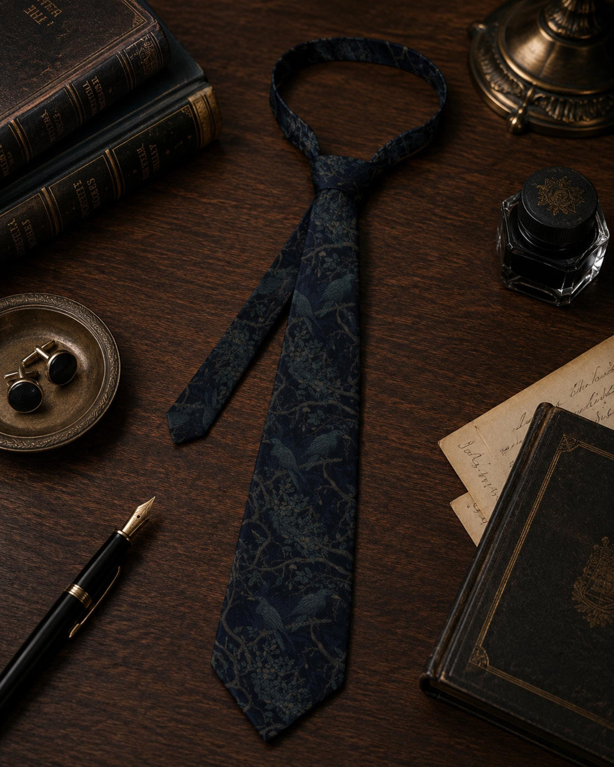 Gothic Menswear for the Corporate Goth Man William Morris Gothic Tie Whimsigoth Clothing Gift Idea for Business Professional Edgar Allen Poe