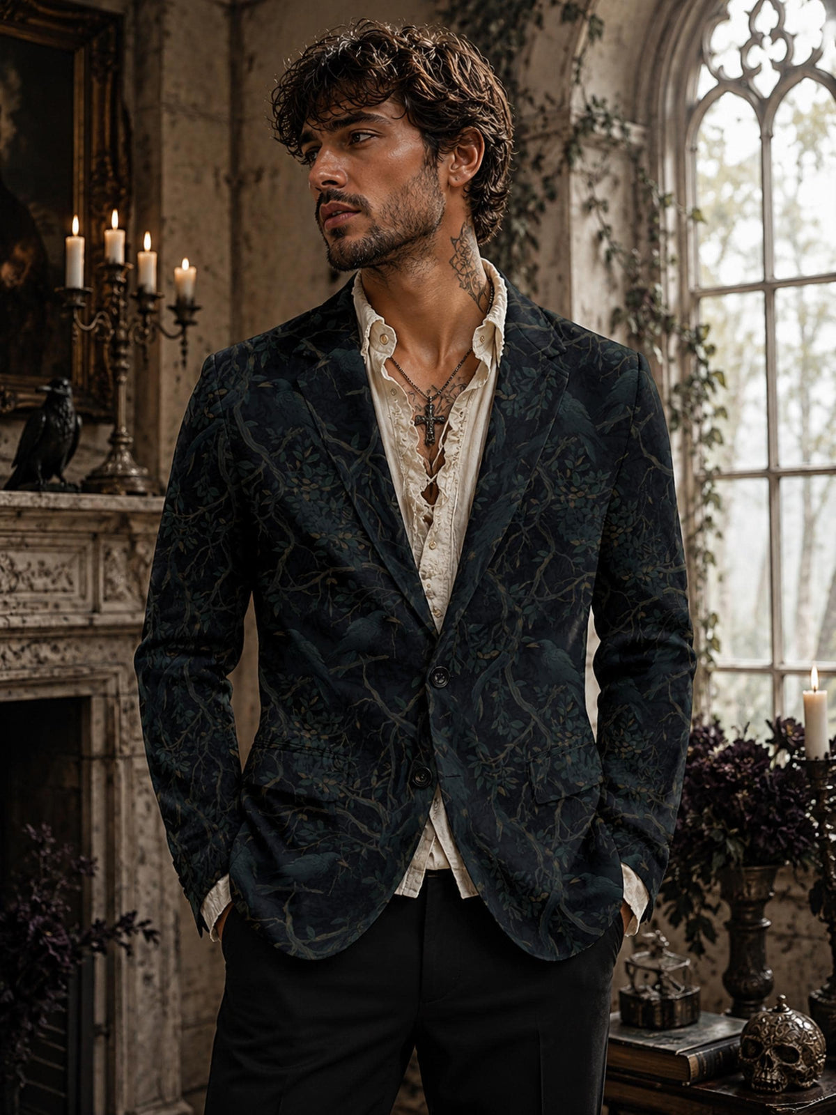 Perfect Gift Idea for Holidays Dark Romance Blazer Corporate Goth Clothing for Dad Dark Academia Shirt for Boyfriend Crow Lover Tshirt Gift