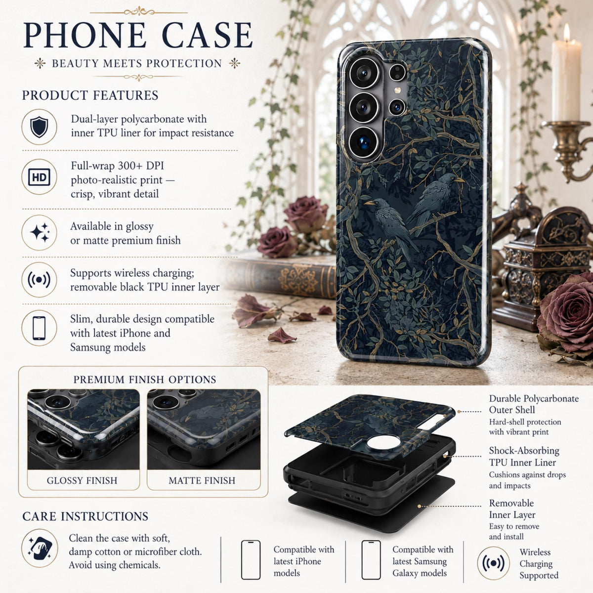 Dark Romance Crow Design Collection