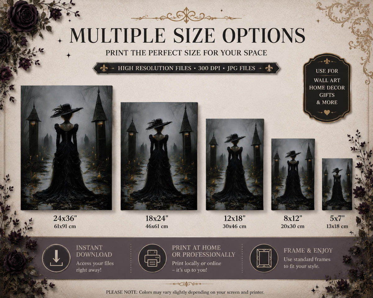 Gothic Wall Holidays Witchcore Aesthetics Design Collection