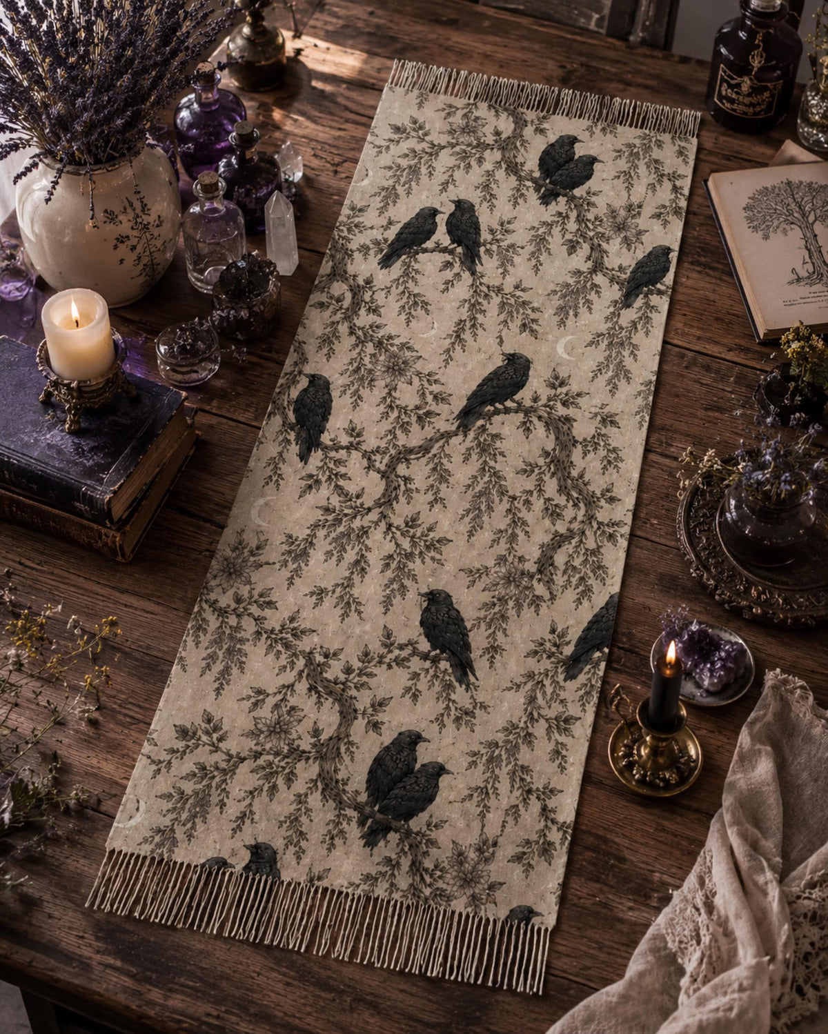 Perfect Crow Lover Gift for Fall Host Gift for Holiday Witchy Mom Gift Super Soft Scarf Wrap for Bestie CoWorker Halloween Gift for Her
