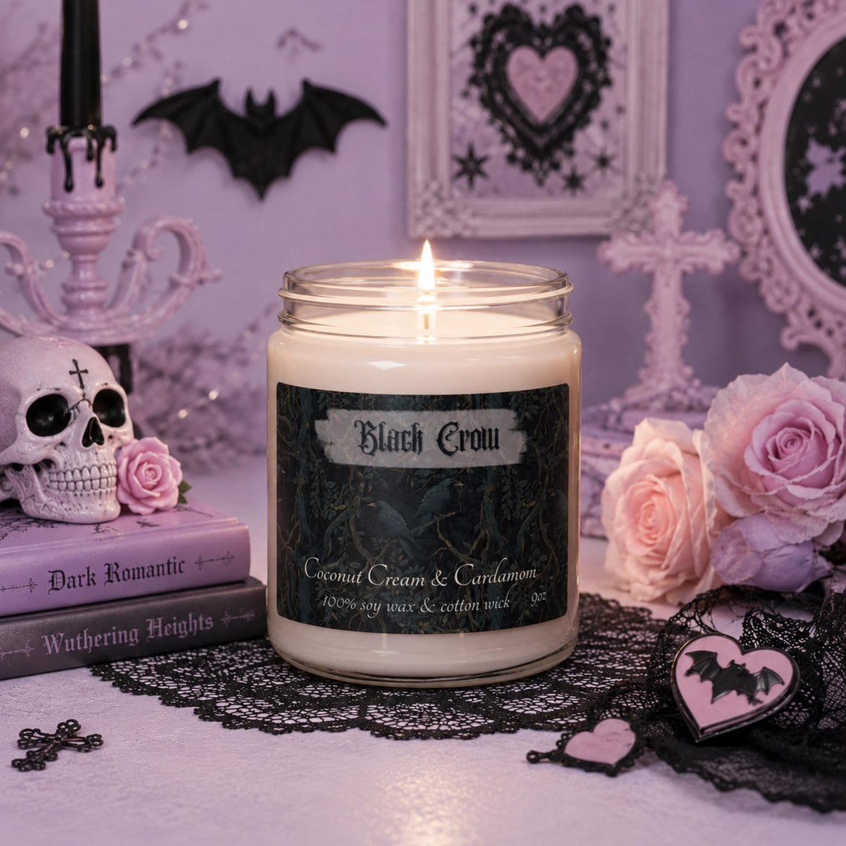 Witch Gift Ideas Gothic Holiday Crow Soy Candle