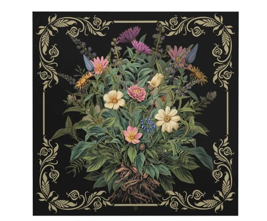 Perfect Altar Cloth for your Spiritual Place Poisonous Plants Witchcraft Scarf Dark Romance Gift Witchy Girlfriend Birthday Gift for Bestie