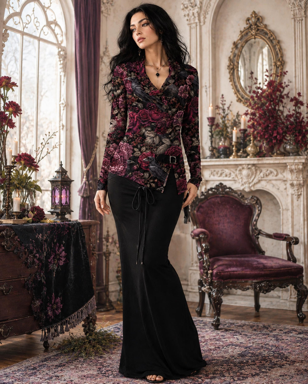 Dark Romance Crow and Roses Design Collection