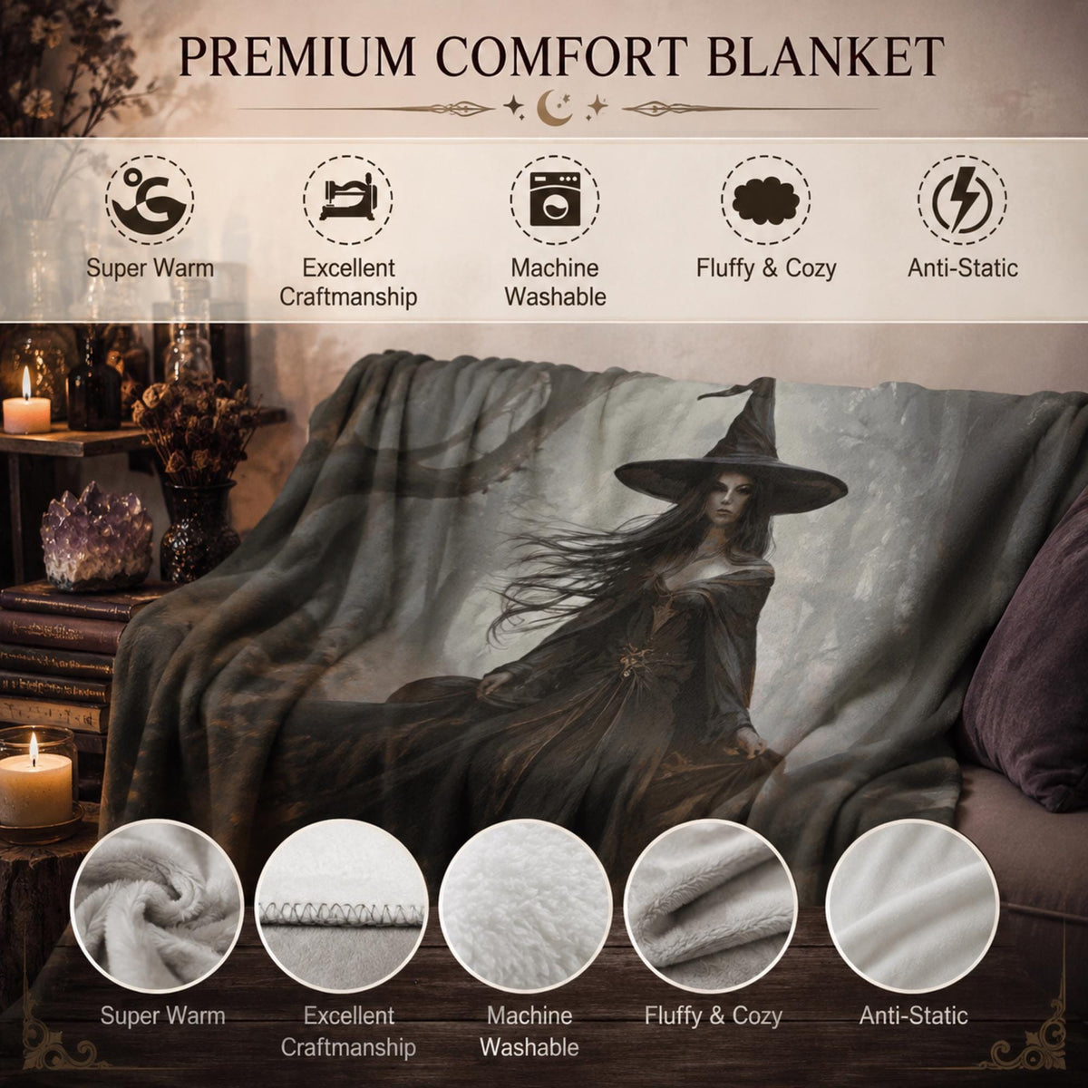 Holidays Witchy Decor Gothic Moon Design Collection