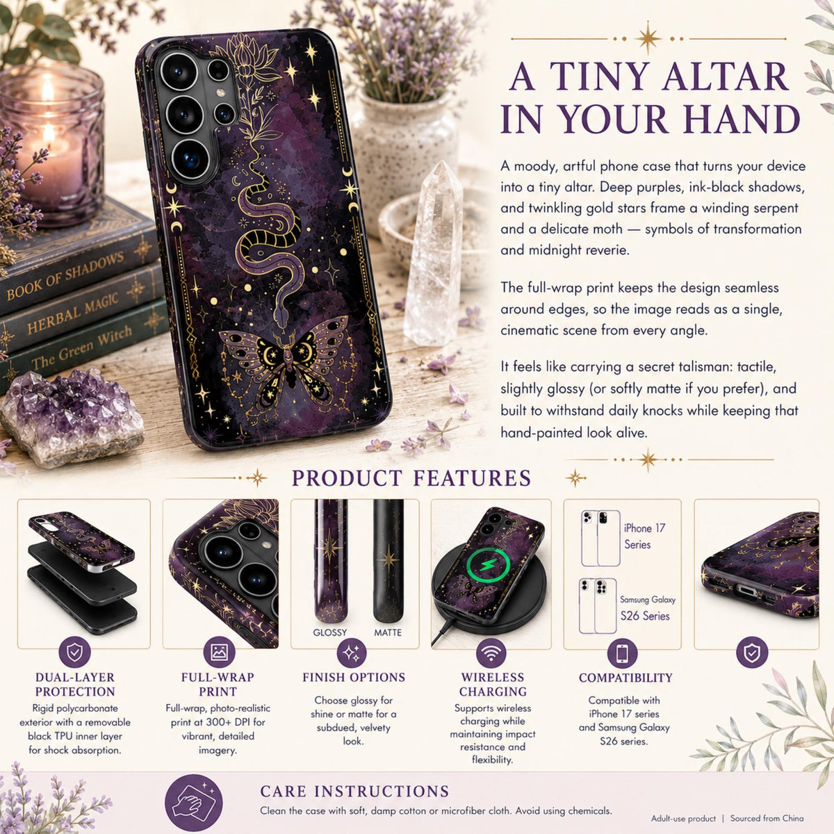 Moody Gothic Phone Giftforher Party Design Collection
