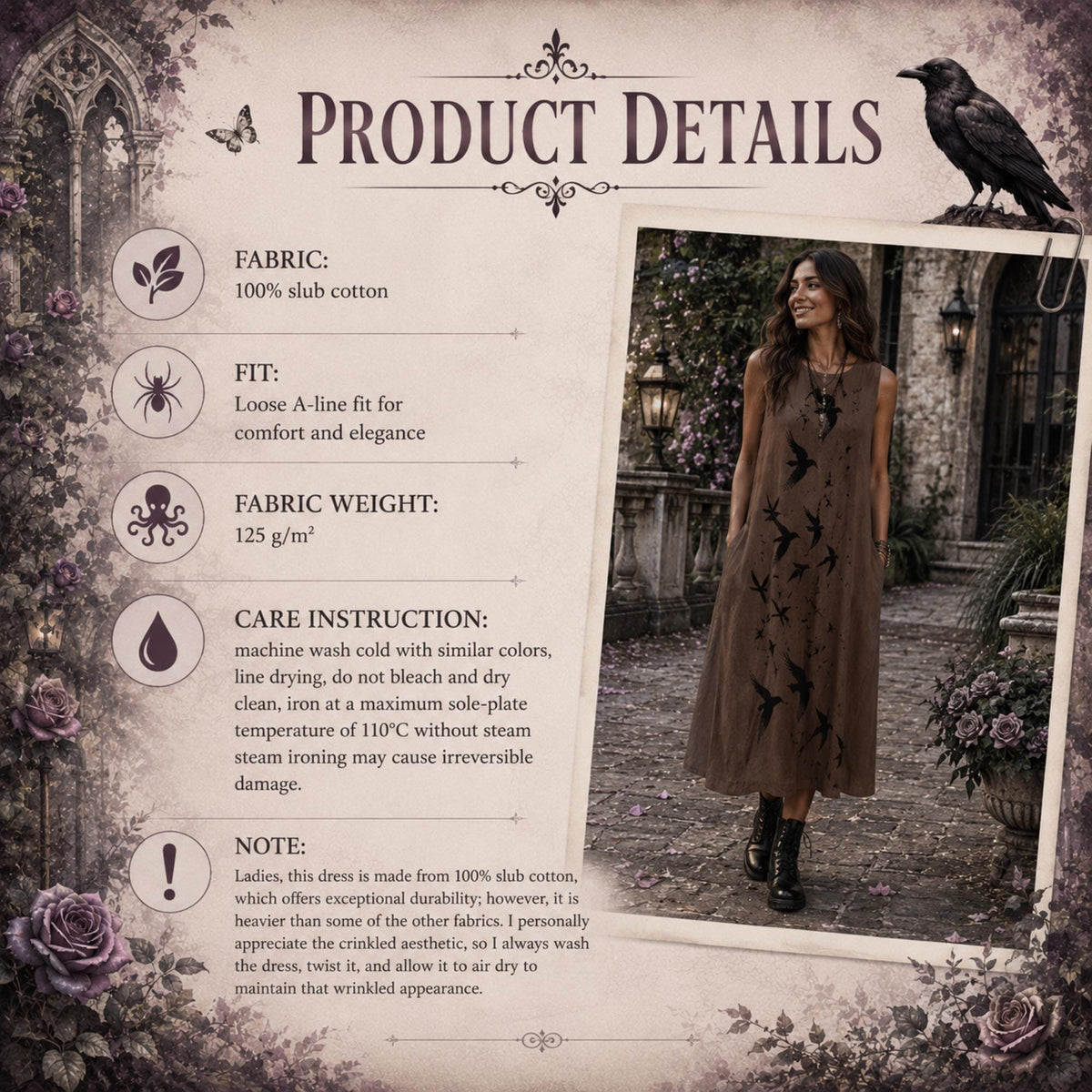 Vintage Gothic Plus Size Oxblood Halter Raven Maxi Grunge Clothing