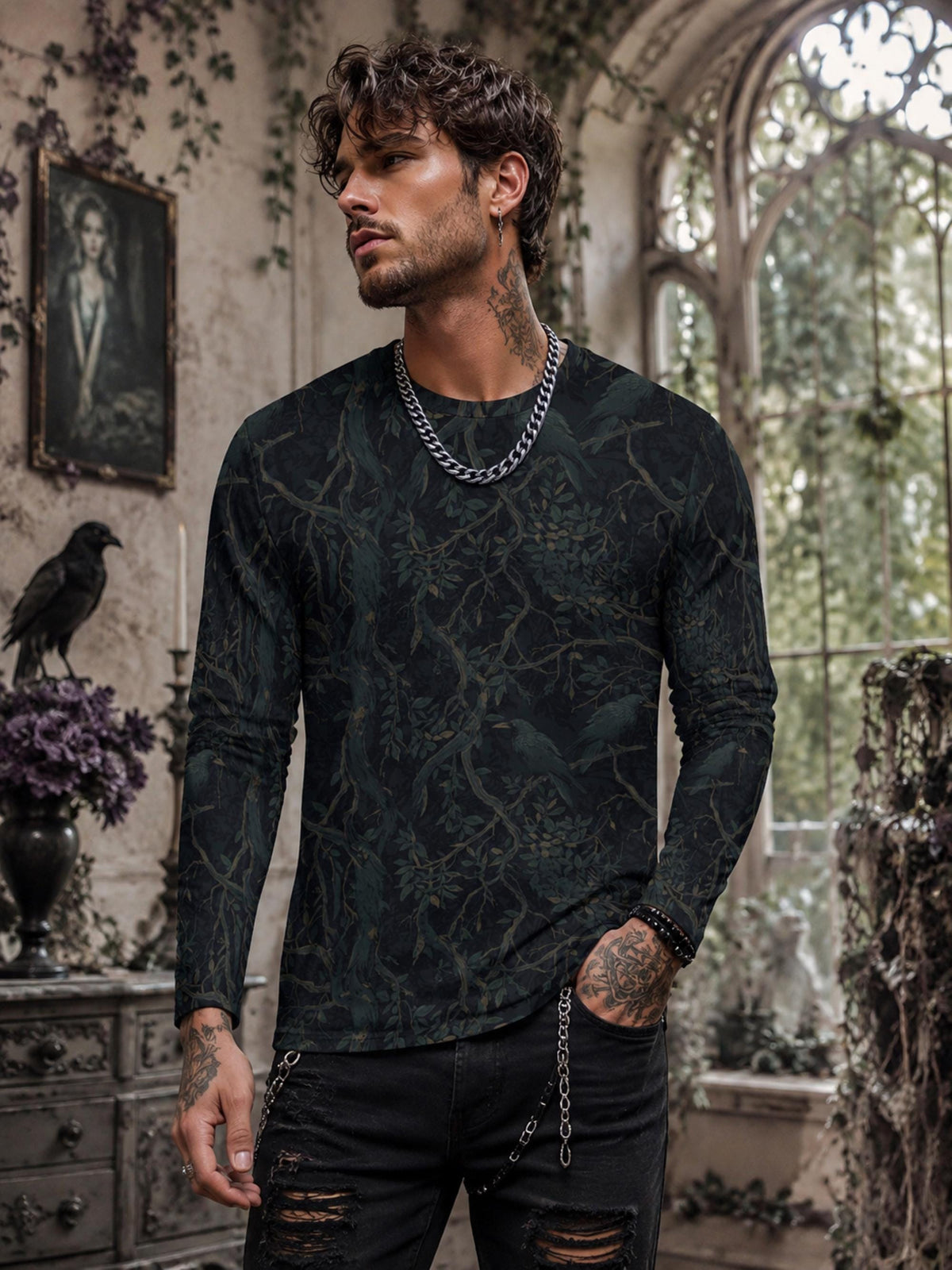 Perfect Gift Idea for Holidays Dark Romance Blazer Corporate Goth Clothing for Dad Dark Academia Shirt for Boyfriend Crow Lover Tshirt Gift