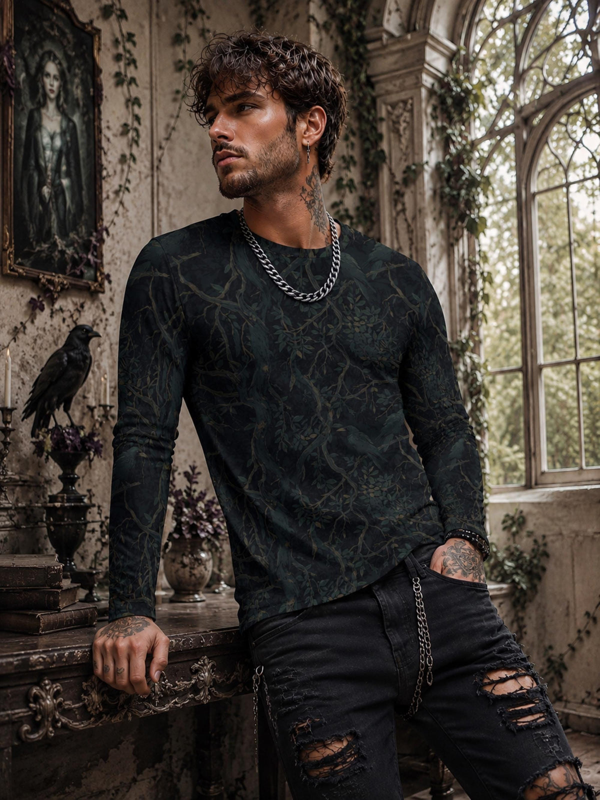 Perfect Gift Idea for Holidays Dark Romance Blazer Corporate Goth Clothing for Dad Dark Academia Shirt for Boyfriend Crow Lover Tshirt Gift