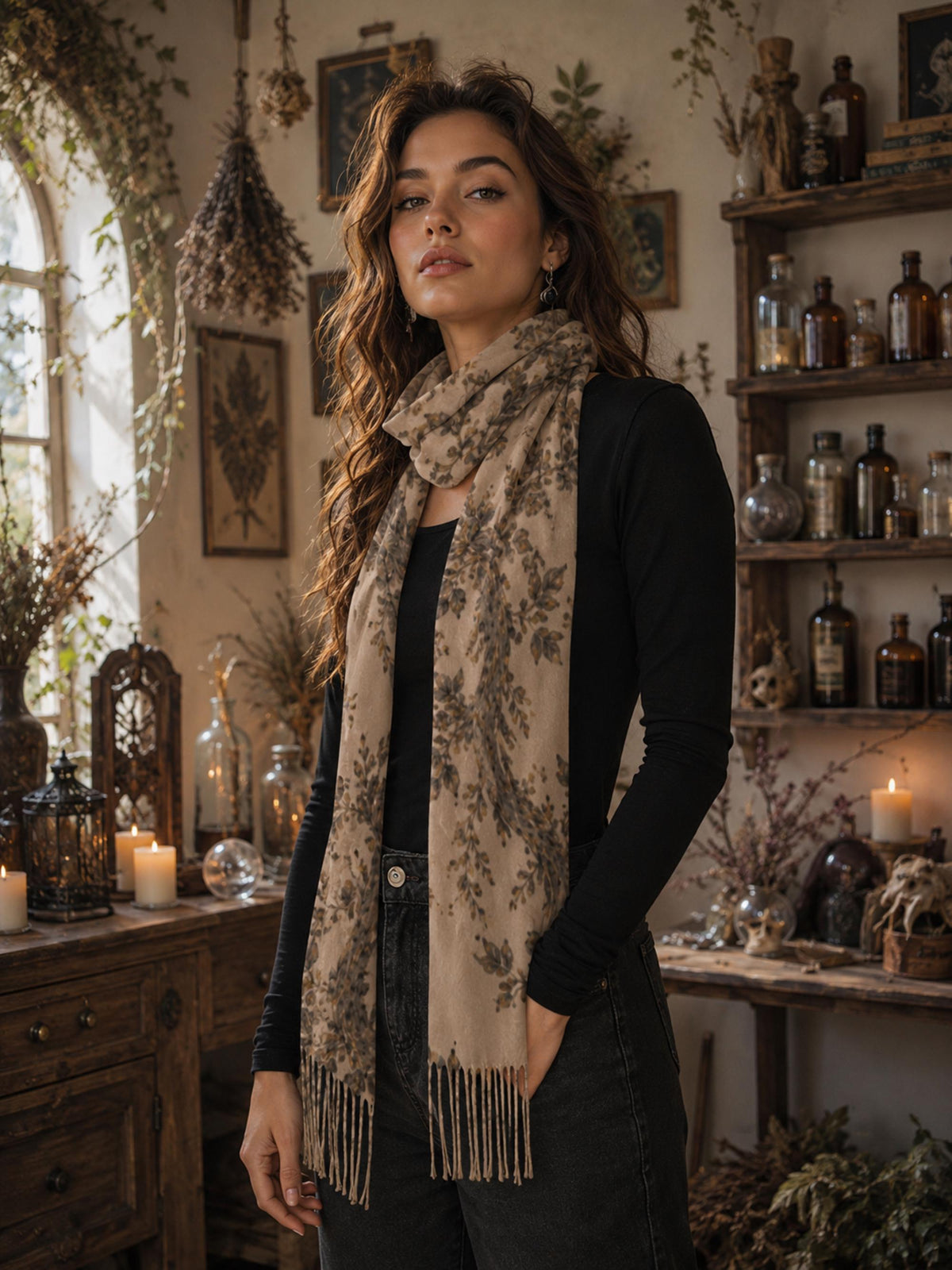Perfect Crow Lover Gift for Fall Host Gift for Holiday Witchy Mom Gift Super Soft Scarf Wrap for Bestie CoWorker Halloween Gift for Her