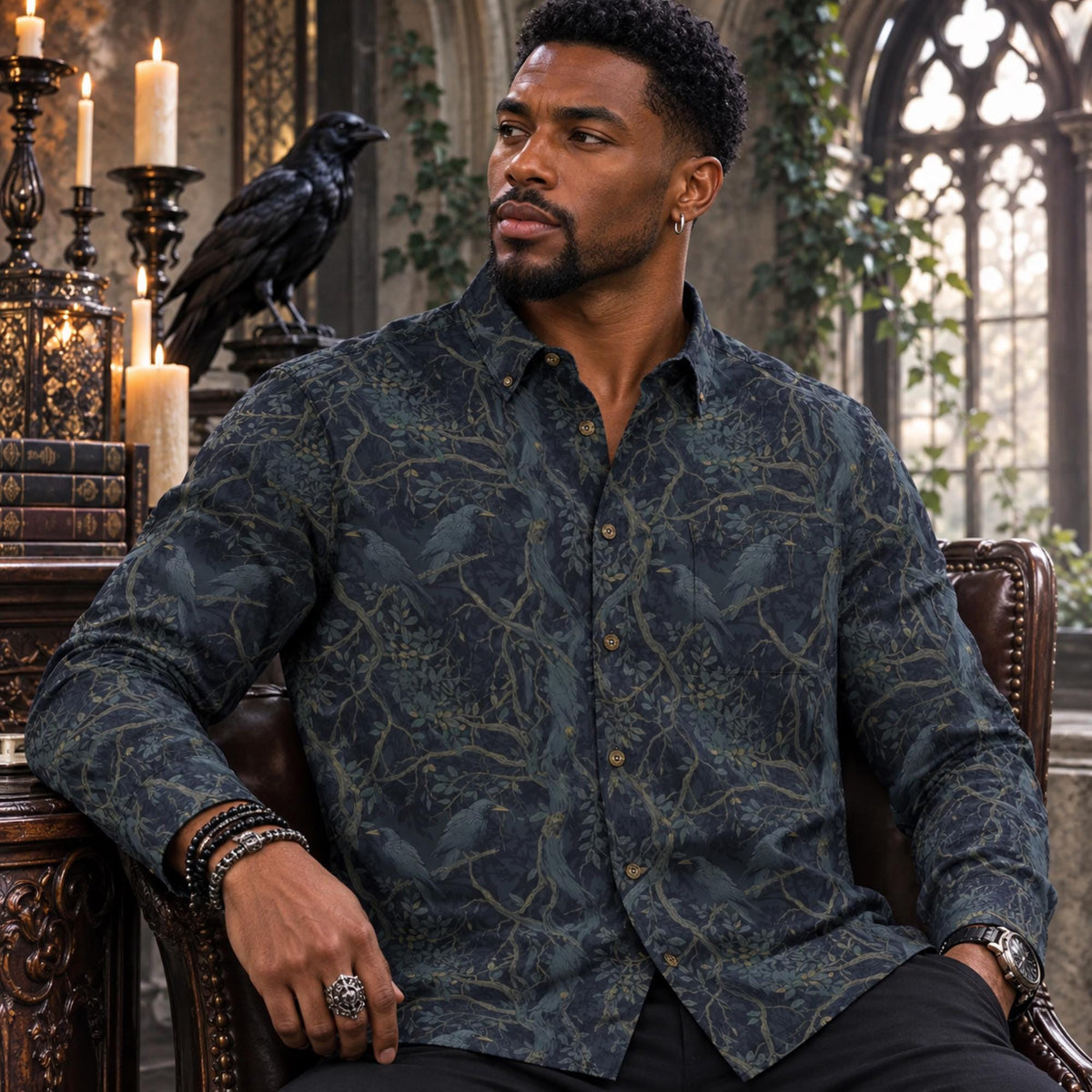 Dark Romance Father Gift Idea Goth Clothing for Dad Gothic Shirt for Boyfriend William Morris Gift for the Holidays Plus Size Alt Clothing