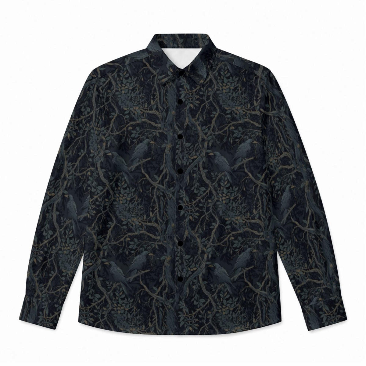 Dark Romance Satin Mens Shirt for Boyfriend Whimsigoth Snake Spider Crows surrounded by Roses Dark Academia Clothing for Grandpa Dad Brother