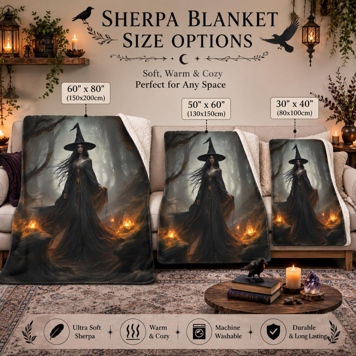 Holidays Witchy Decor Gothic Moon Design Collection