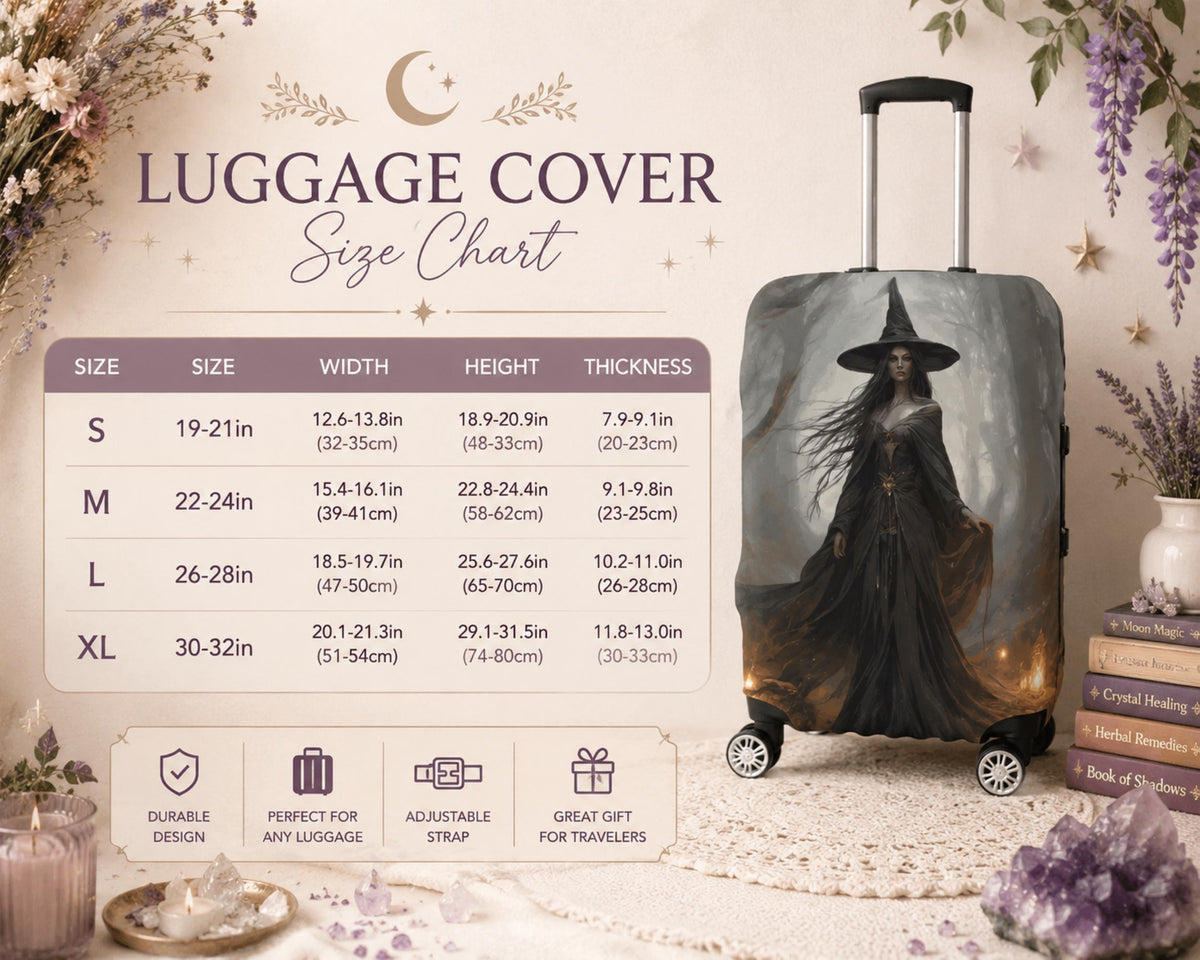 Witchy Travel Decor Gift Idea for Bestie Halloween Gothic Luggage Tag Mystic Travel Witch Suitcase Practical Magic Accessory Goth Bag Badge
