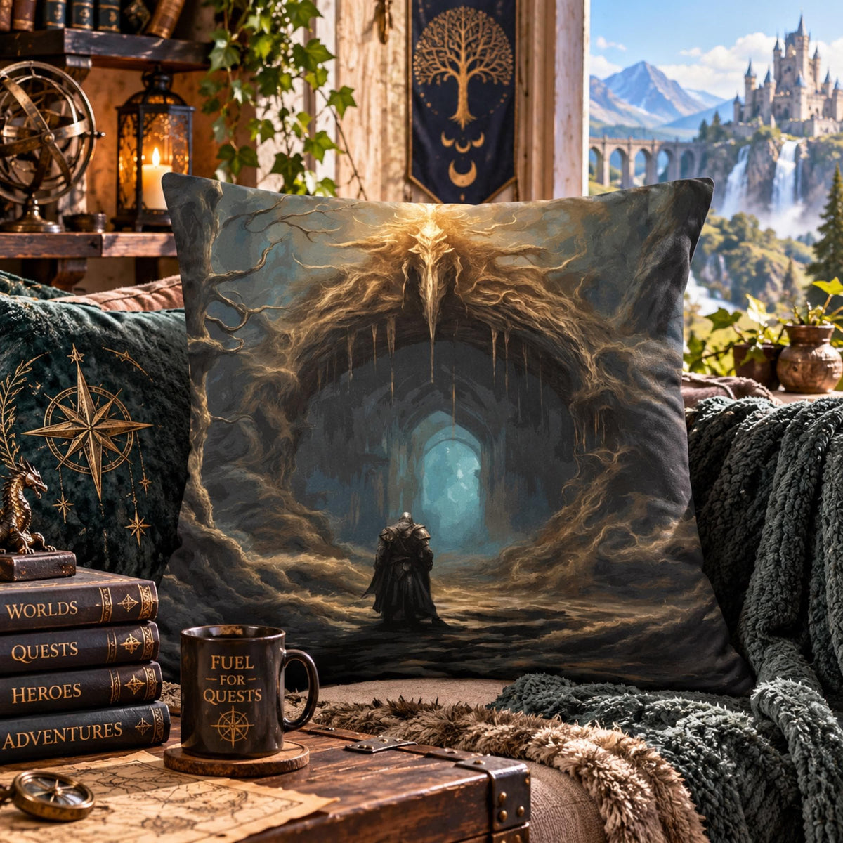 Elden Ring Square Plush Throw Pillow Cover