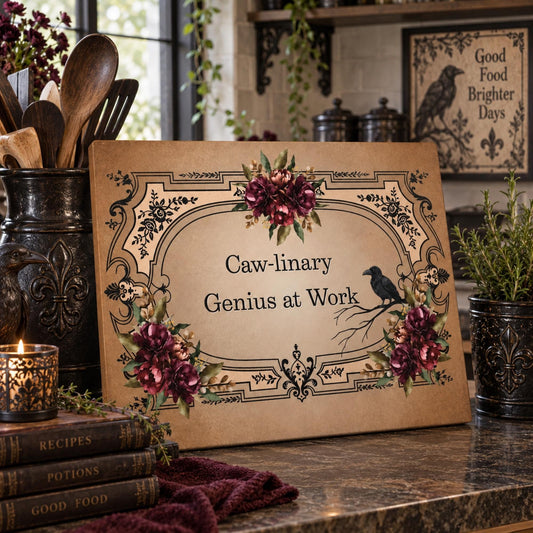 Funny Cutting Board Gifts for Foodies Raven Lover Halloween Fall Host Gift Whimsigoth Home Owner Realtor Closing Gift Edgar Allan Poe Decor