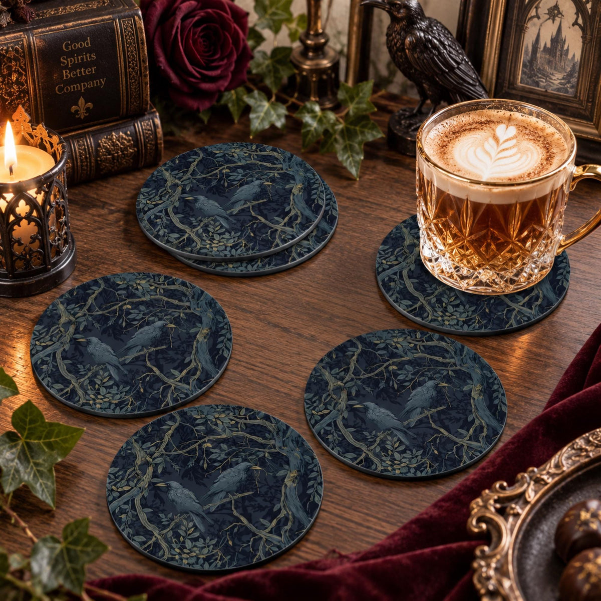 Groomsmen's Gothic Whiskey Glass and Accessories