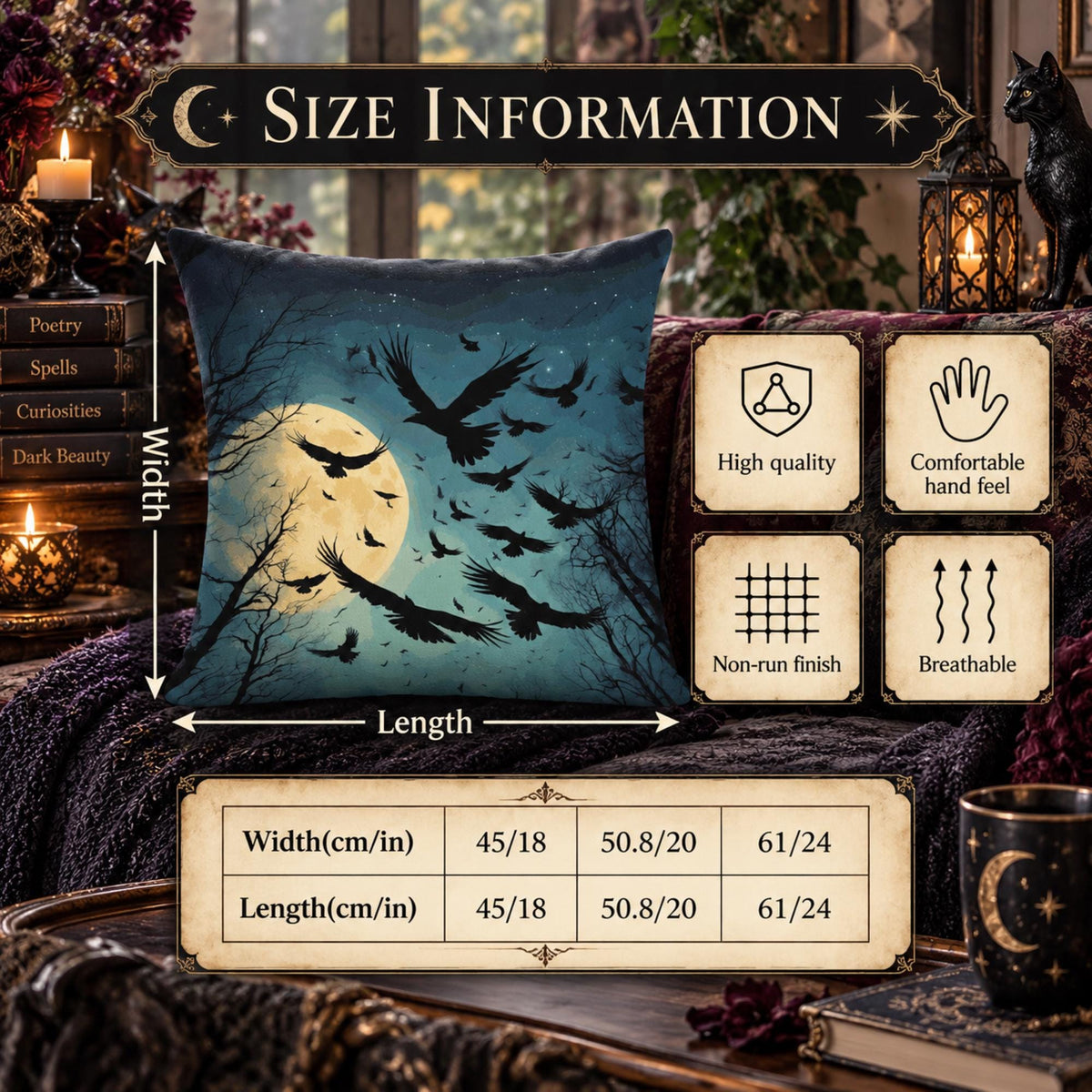 Raven Crow Pillow