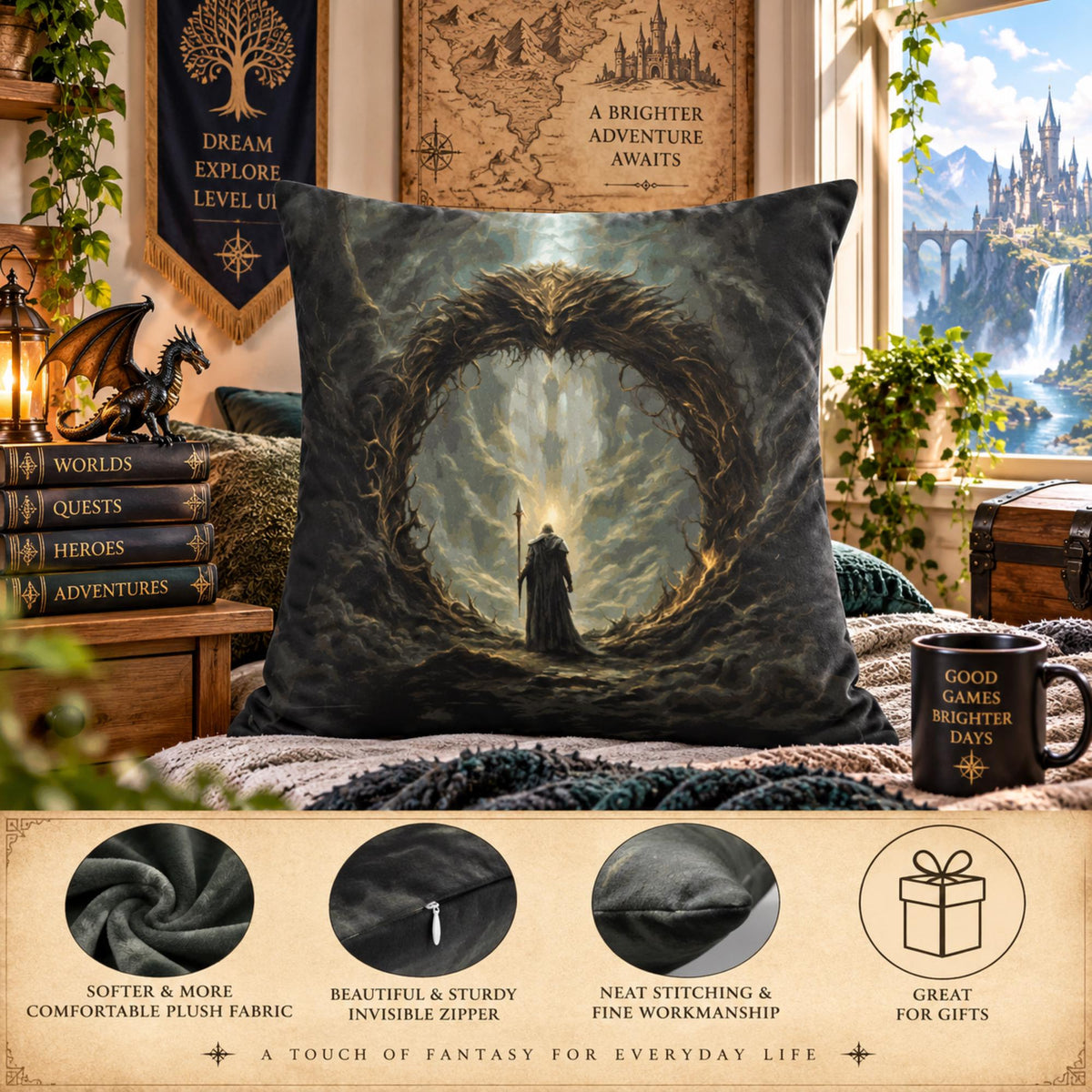 Elden Ring Dragon Age Pillow Cover