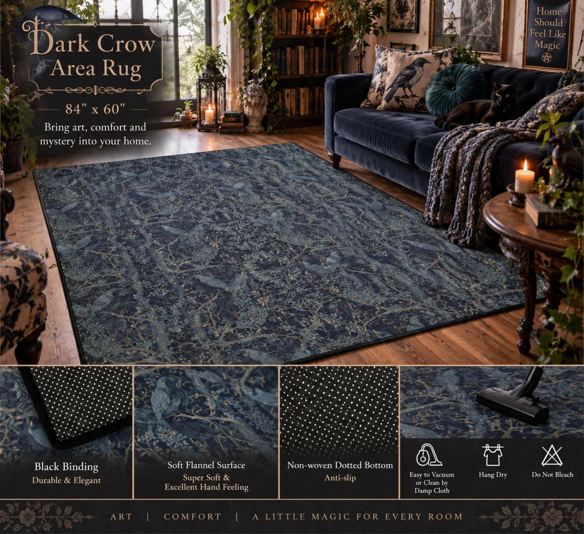 Dark Romance Crow William Morris Design Collection