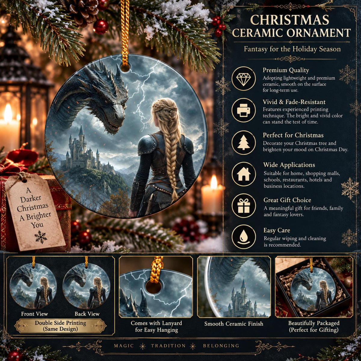 Throne of Glass Fan Giftforher Acotar Christmas Ornament Last Crochan Queen Booktok Merch Sarah J Maas Inspired Gift for Librarian Booknook