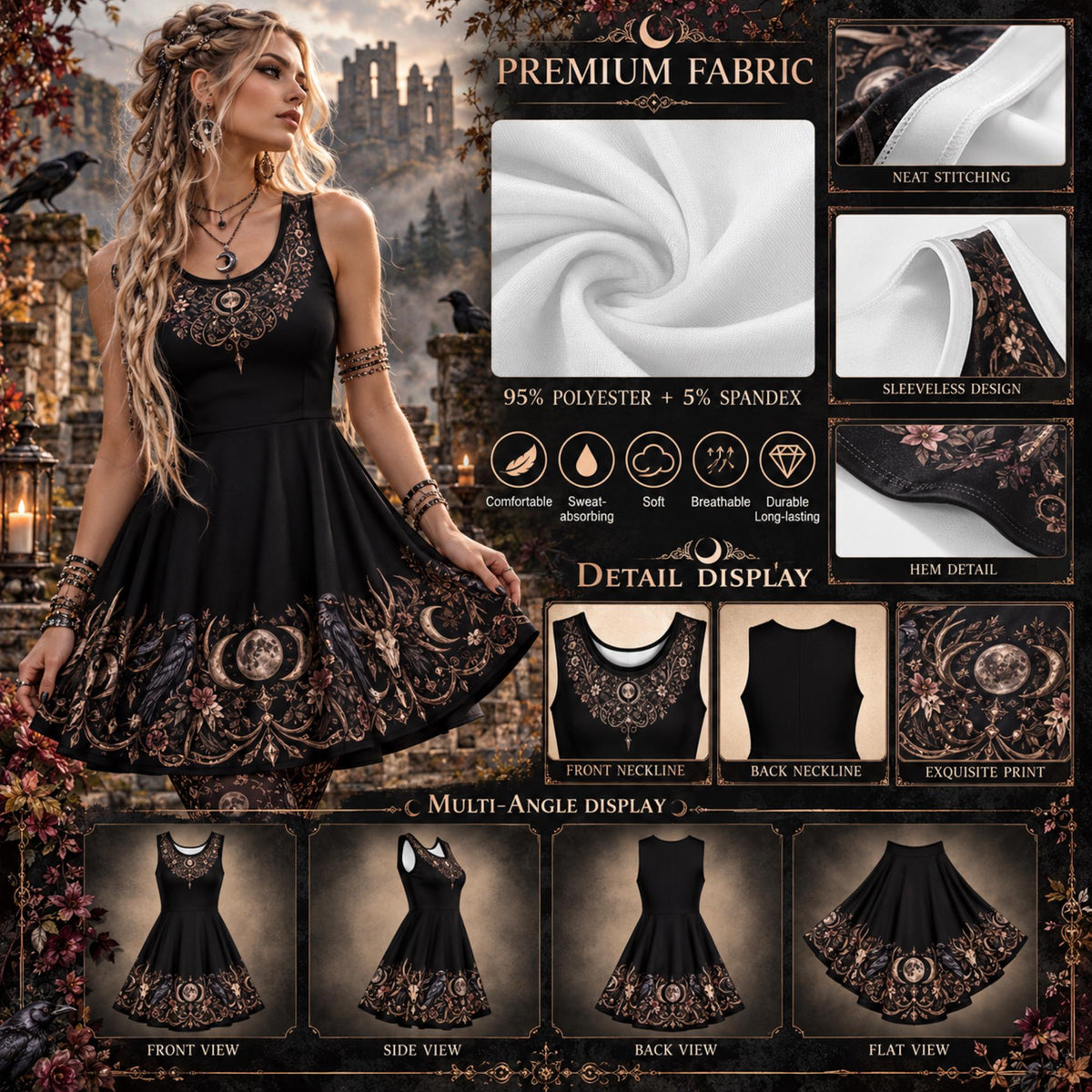 Viking Witch Dress and Layering Collection