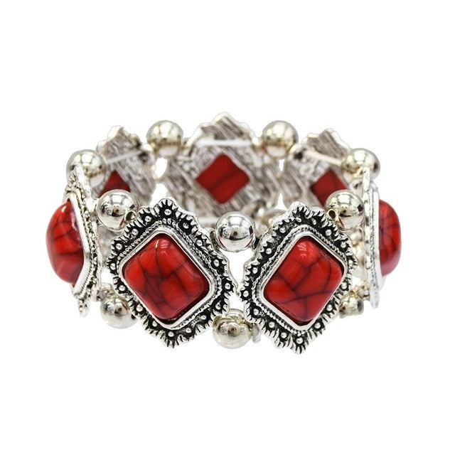 Bohemian Vintage Metal Stone Bracelet - The Witchy Gypsy